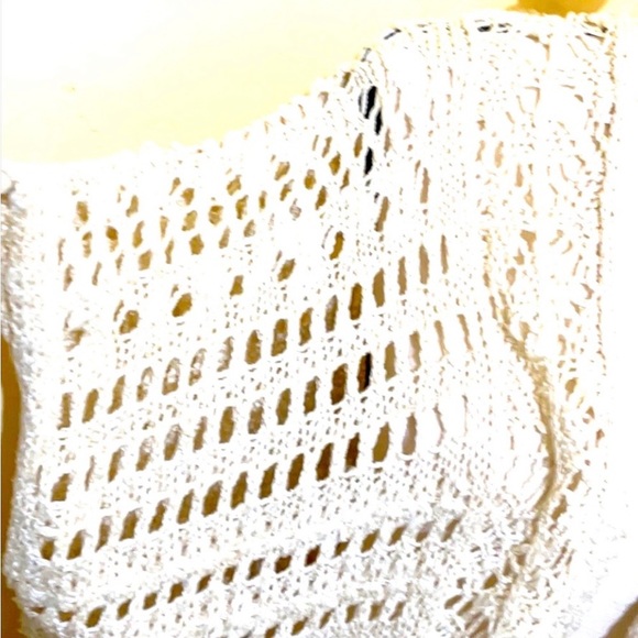 Blue-Pepper Vintage Crochet Poncho/Cardigan Swim Coverup Size S - Picture 7 of 10